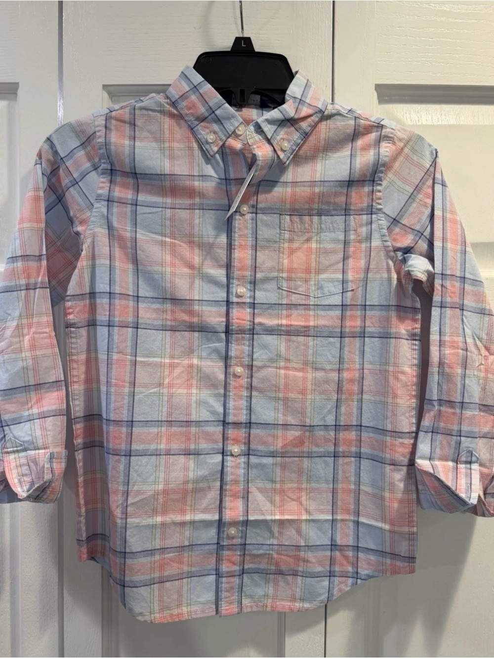 Janie & Jack Boys Size 8 NEW - Multicolor Plaid Button Down Shirt